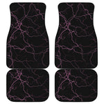 Purple Lightning Print Front and Back Car Floor Mats