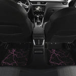Purple Lightning Print Front and Back Car Floor Mats