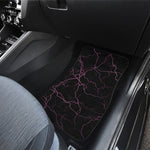 Purple Lightning Print Front and Back Car Floor Mats
