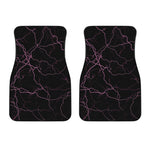 Purple Lightning Print Front Car Floor Mats