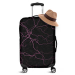 Purple Lightning Print Luggage Cover