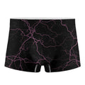 Purple Lightning Print Men's Boxer Briefs