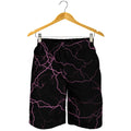 Purple Lightning Print Men's Shorts