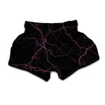 Purple Lightning Print Muay Thai Boxing Shorts