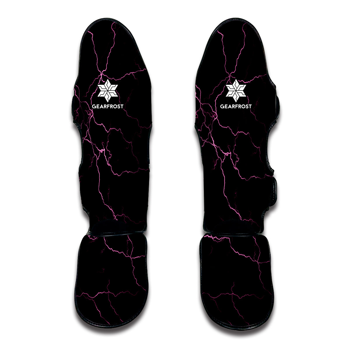 Purple Lightning Print Muay Thai Shin Guard