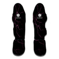 Purple Lightning Print Muay Thai Shin Guards