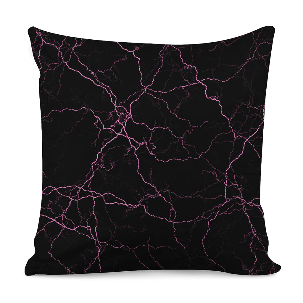 Purple Lightning Print Pillow Cover
