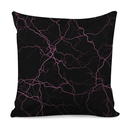 Purple Lightning Print Pillow Cover