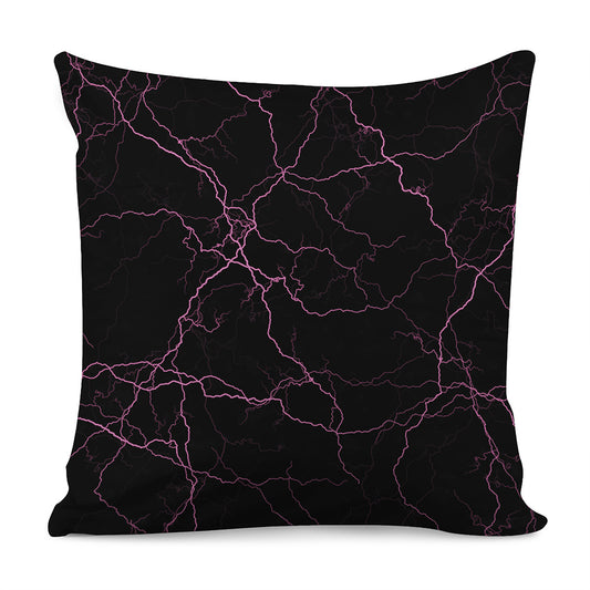 Purple Lightning Print Pillow Cover