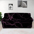 Purple Lightning Print Sofa Cover
