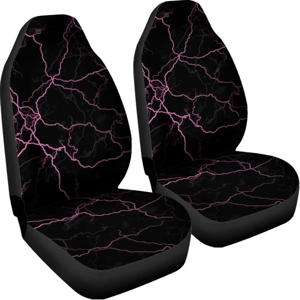 Purple Lightning Print Universal Fit Car Seat Covers