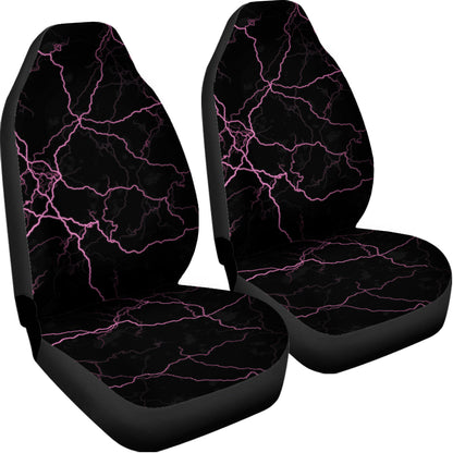 Purple Lightning Print Universal Fit Car Seat Covers