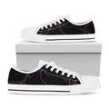 Purple Lightning Print White Low Top Sneakers