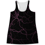 Purple Lightning Print Women's Racerback Tank Top