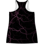 Purple Lightning Print Women's Racerback Tank Top