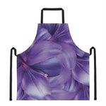 Purple Lily Flower Print Apron