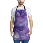 Purple Lily Flower Print Apron