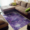 Purple Lily Flower Print Area Rug