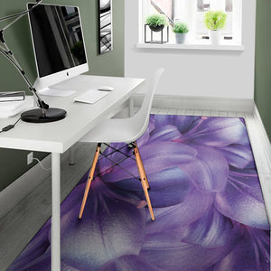 Purple Lily Flower Print Area Rug