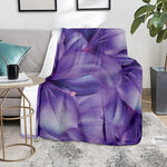 Purple Lily Flower Print Blanket