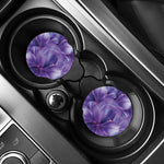 Purple Lily Flower Print Car Coasters