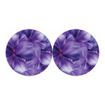 Purple Lily Flower Print Car Coasters