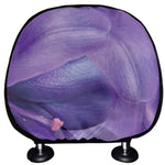 Purple Lily Flower Print Car Headrest Covers