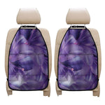 Purple Lily Flower Print Car Seat Organizers