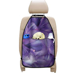 Purple Lily Flower Print Car Seat Organizers