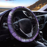 Purple Lily Flower Print Car Steering Wheel Cover