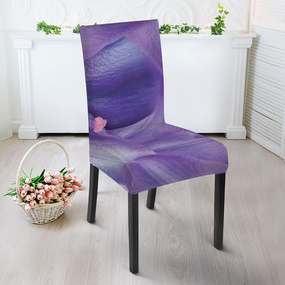 Purple Lily Flower Print Dining Chair Slipcover