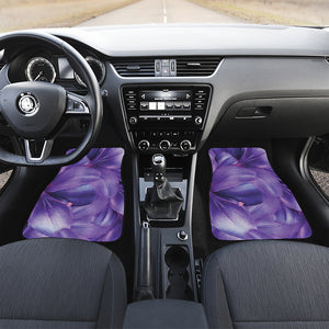 Purple Lily Flower Print Front Car Floor Mats