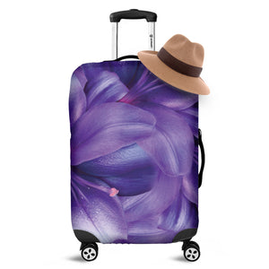 Purple Lily Flower Print Luggage Cover