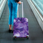 Purple Lily Flower Print Luggage Cover