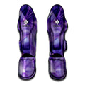 Purple Lily Flower Print Muay Thai Shin Guards