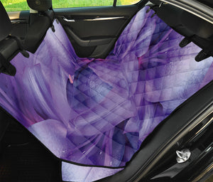 Purple Lily Flower Print Pet Car Back Seat Cover