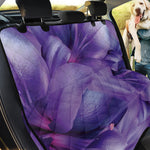 Purple Lily Flower Print Pet Car Back Seat Cover