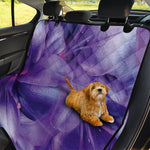 Purple Lily Flower Print Pet Car Back Seat Cover