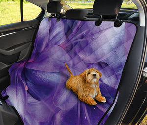 Purple Lily Flower Print Pet Car Back Seat Cover