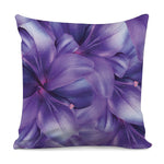 Purple Lily Flower Print Pillow Cover