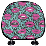Purple Lips Pattern Print Car Headrest Covers