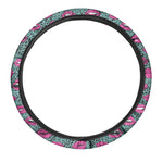 Purple Lips Pattern Print Car Steering Wheel Cover