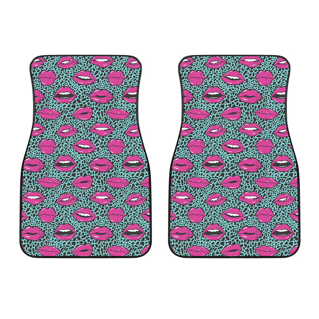 Purple Lips Pattern Print Front Car Floor Mats