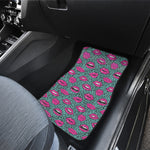 Purple Lips Pattern Print Front Car Floor Mats