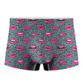 Purple Lips Pattern Print Men's Boxer Briefs