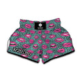 Purple Lips Pattern Print Muay Thai Boxing Shorts