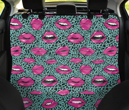 Purple Lips Pattern Print Pet Car Back Seat Cover