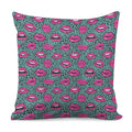 Purple Lips Pattern Print Pillow Cover