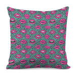 Purple Lips Pattern Print Pillow Cover