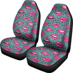 Purple Lips Pattern Print Universal Fit Car Seat Covers